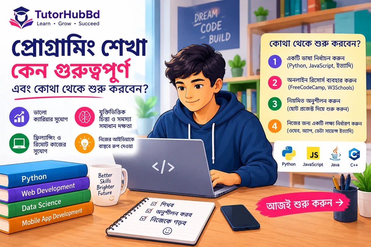 প্রোগ্রামিং শেখা কেন গুরুত্বপূর্ণ এবং কোথা থেকে শুরু করবেন